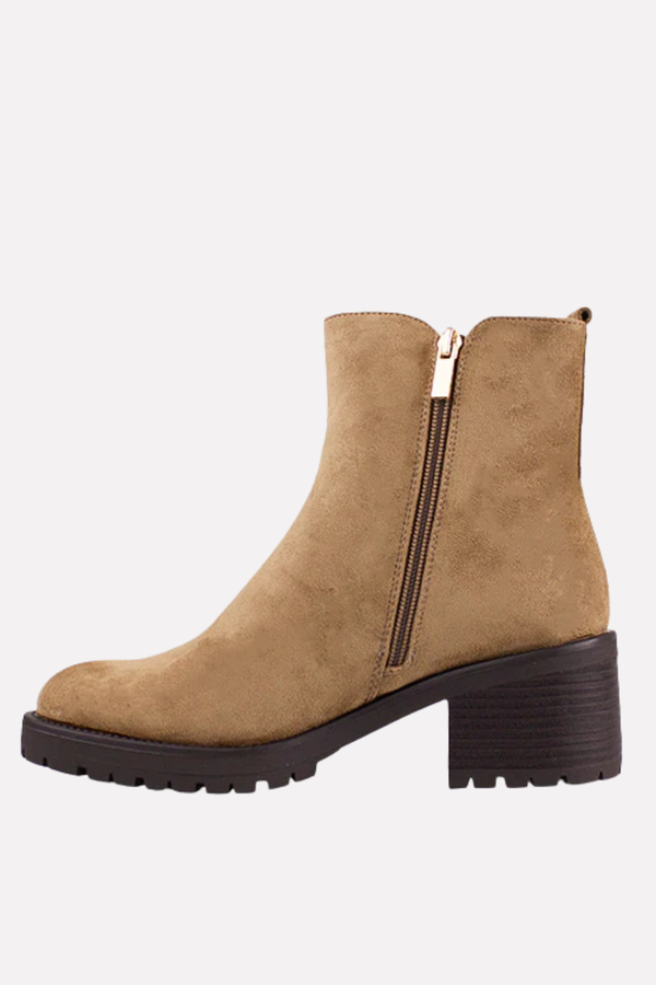 PATRIZIO COMO Castagna Faux Suede Boots - Beige