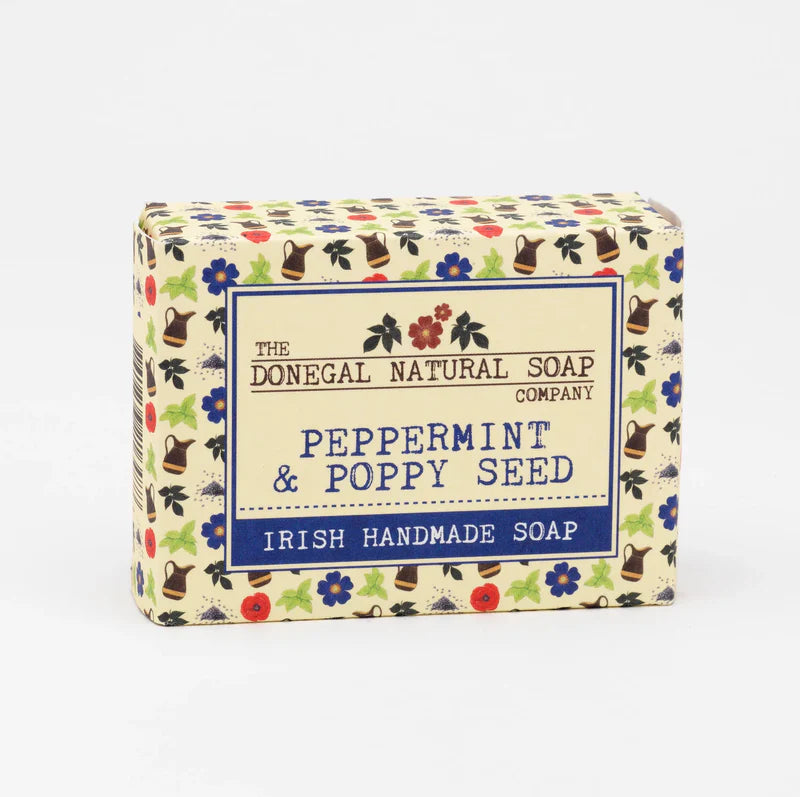 DONEGAL NATURAL SOAP Peppermint & Poppy Seed Natural Soap 100g