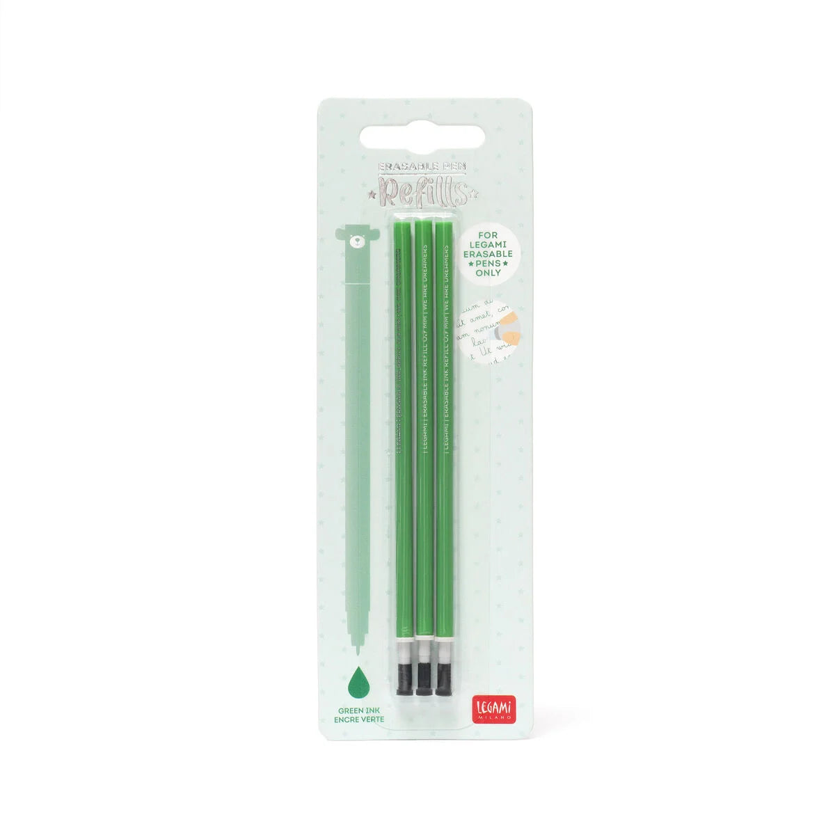 LEGAMI Set of 3 Refills for Erasable Pens - 8 Colours Available