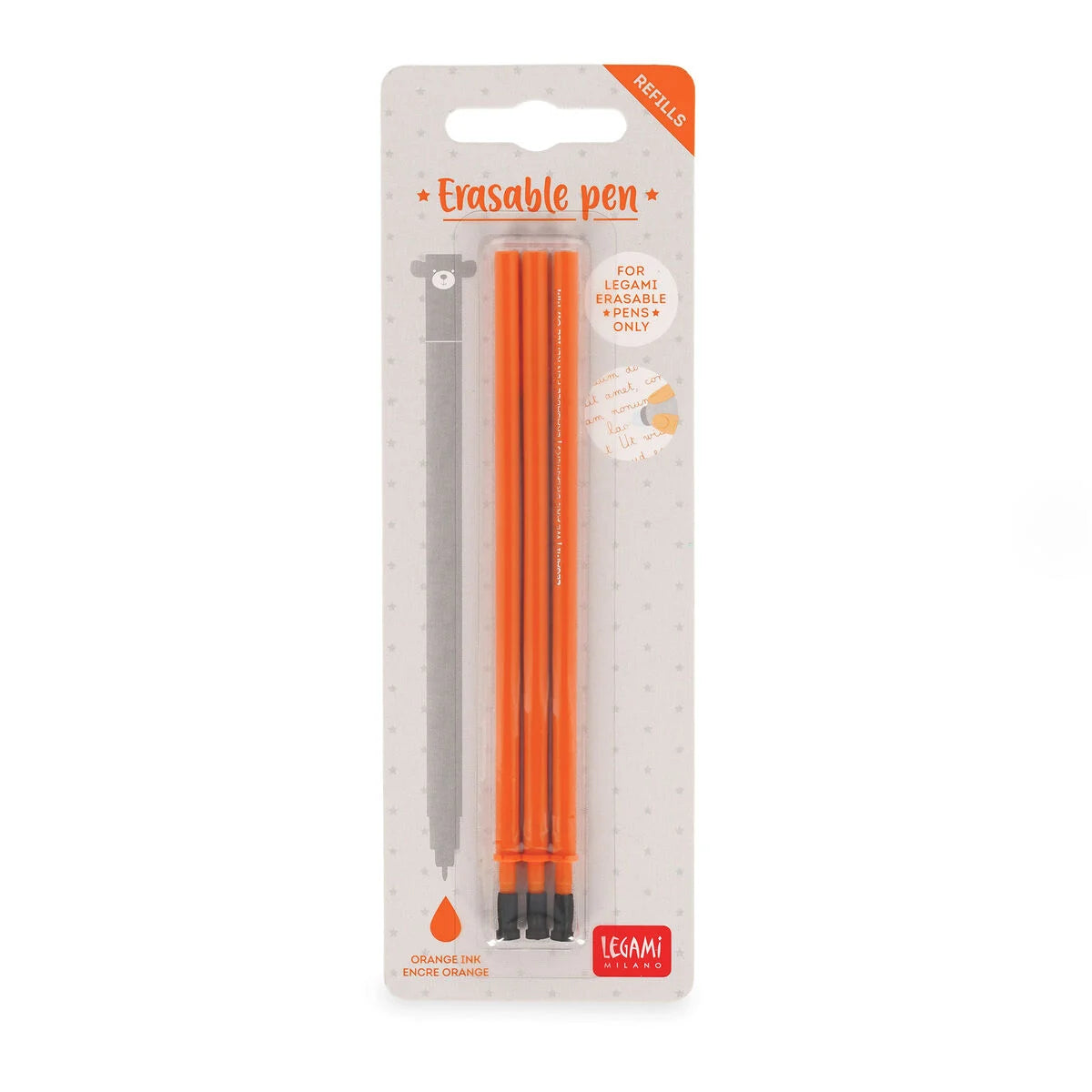LEGAMI Set of 3 Refills for Erasable Pens - 8 Colours Available