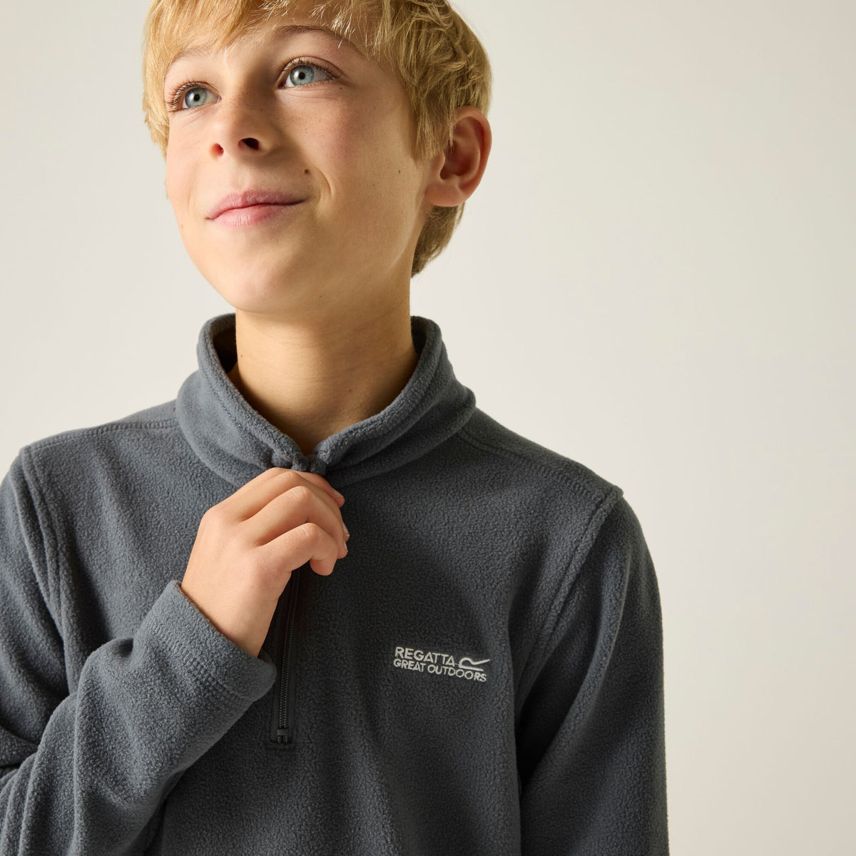REGATTA Boy's Hot Shot II Half Zip Fleece - Grey