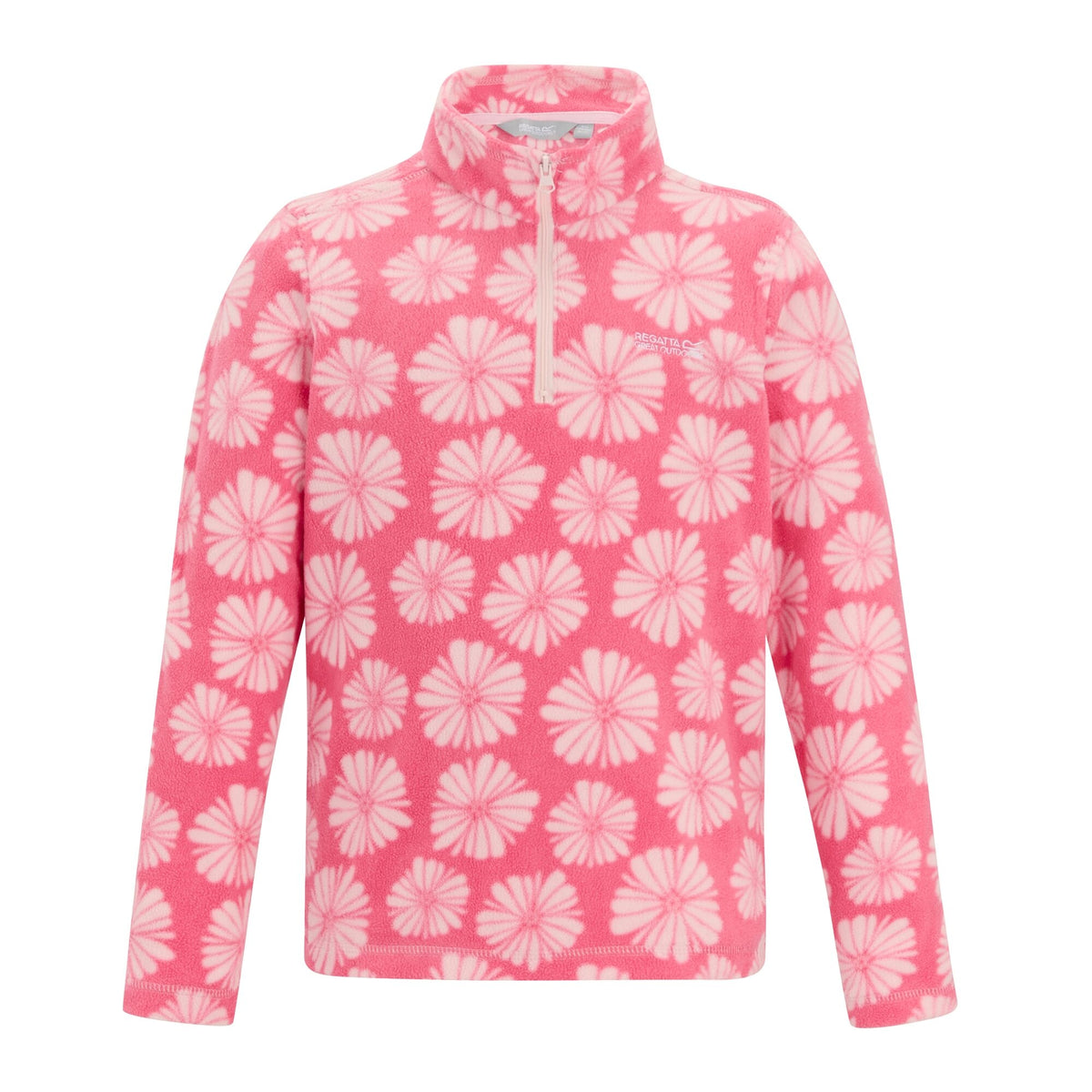 REGATTA Girls' Hot Shot II Half Zip Fleece - Floral Pink