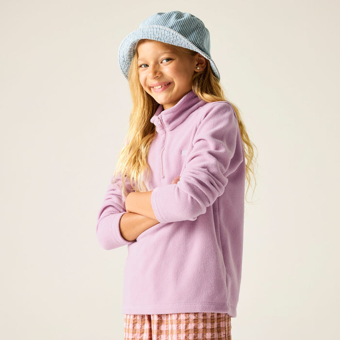 REGATTA Girls' Hot Shot II Half Zip Fleece - Lilac