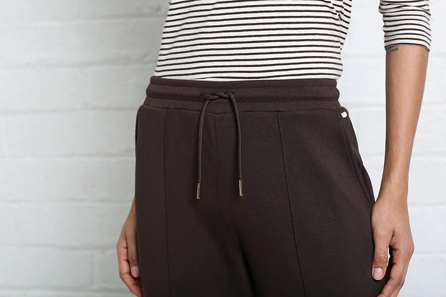 RELAX & RENEW Wren Wide Leg Jogger - Brown