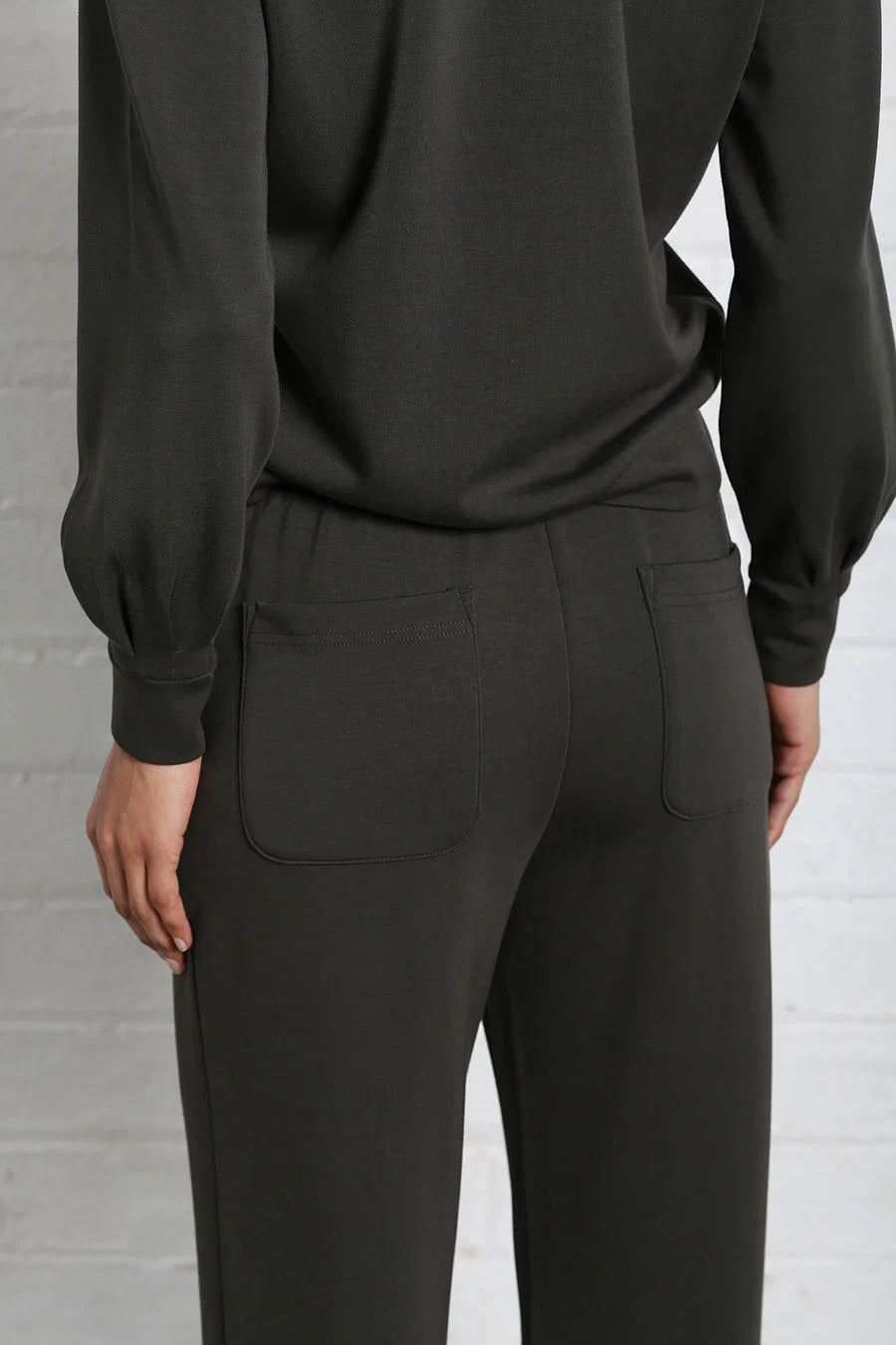 RELAX & RENEW Wren Wide Leg Jogger - Khaki