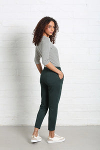RELAX & RENEW Paloma Green Stripe 3/4 Sleeve Top