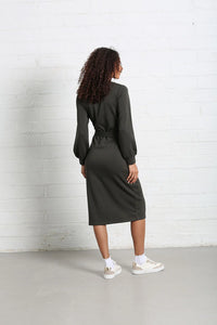 RELAX & RENEW Celia Long Sleeve Dress - Khaki