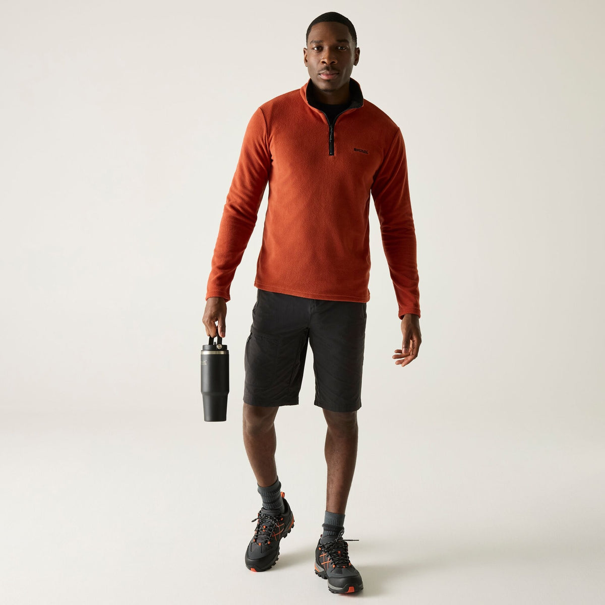 REGATTA Men's Thompson Lightweight Half Zip Fleece - Brick