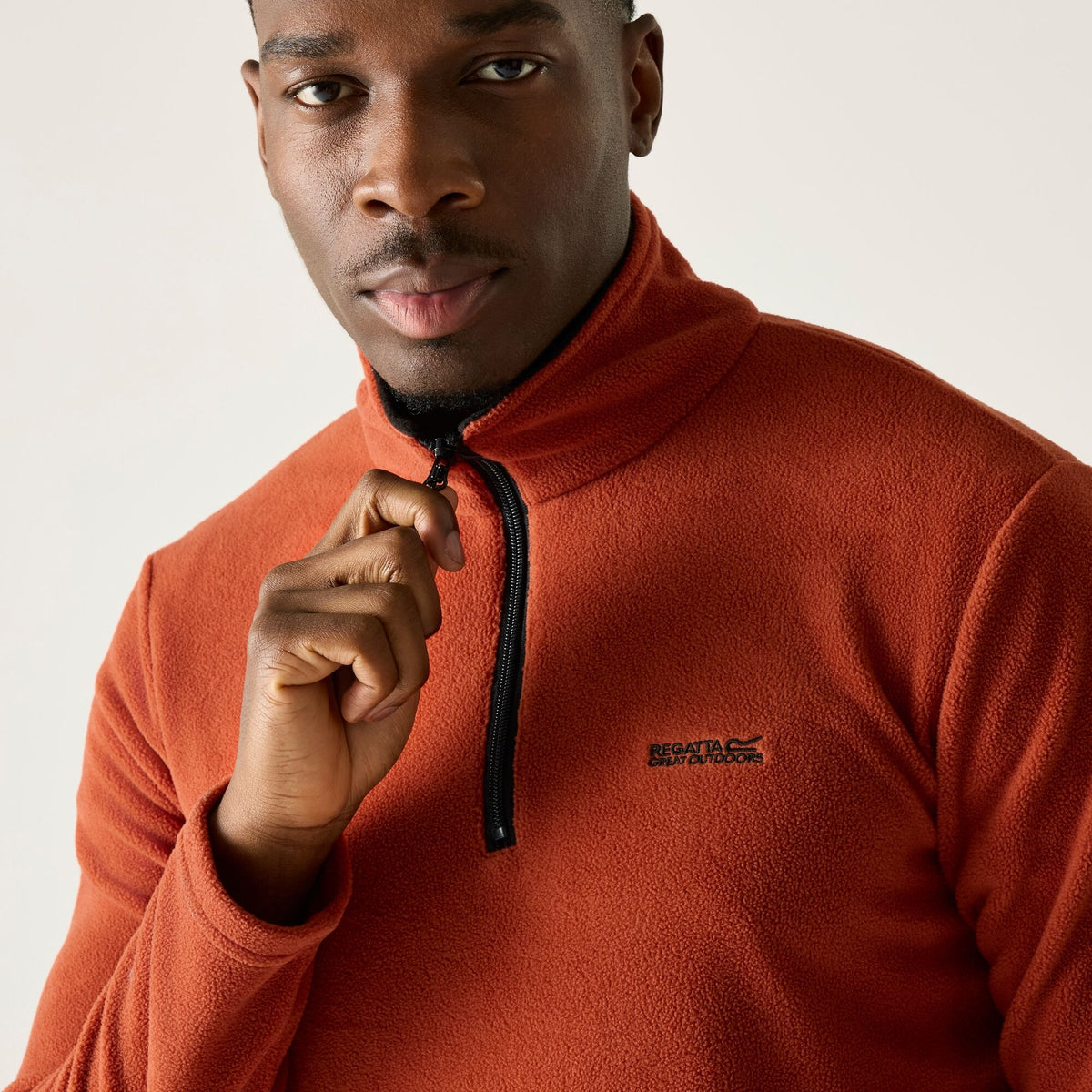 REGATTA Men's Thompson Lightweight Half Zip Fleece - Brick