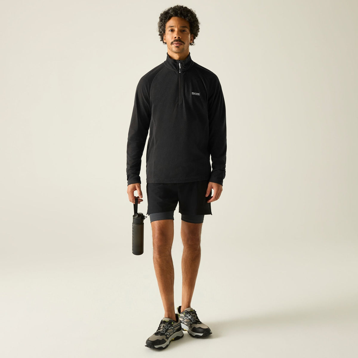 REGATTA Men's Montes Lightweight Half Zip Fleece - Ash Grey