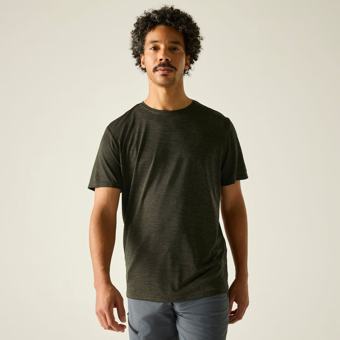 REGATTA Men's Fingal Edition Marl T-Shirt - Dark Khaki
