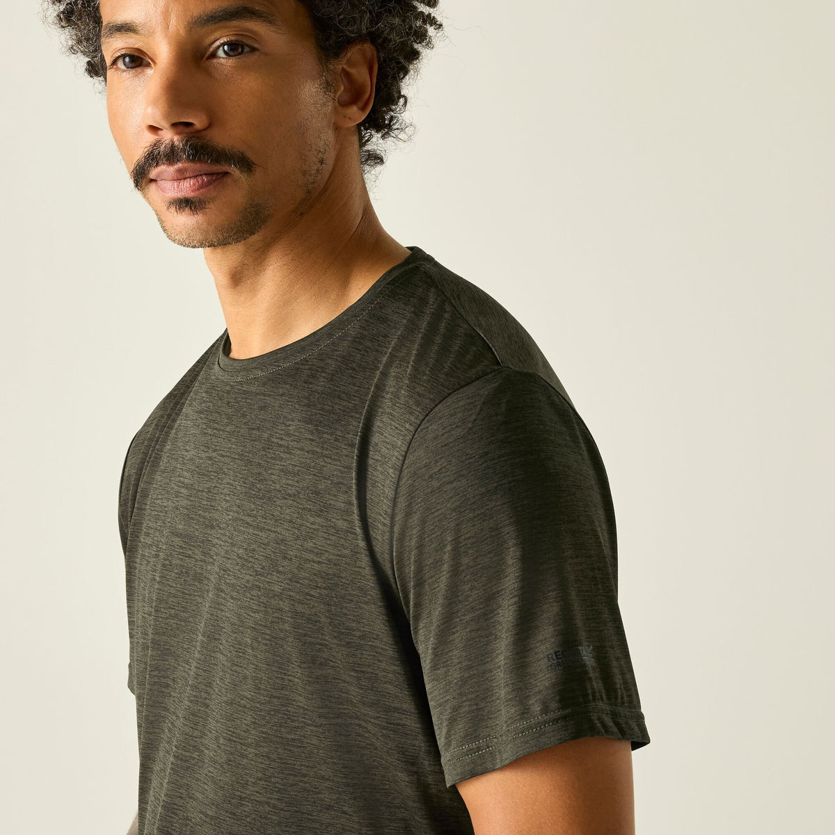 REGATTA Men's Fingal Edition Marl T-Shirt - Dark Khaki