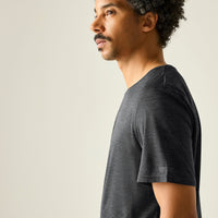 REGATTA Men's Fingal Edition Marl T-Shirt - Ash Black