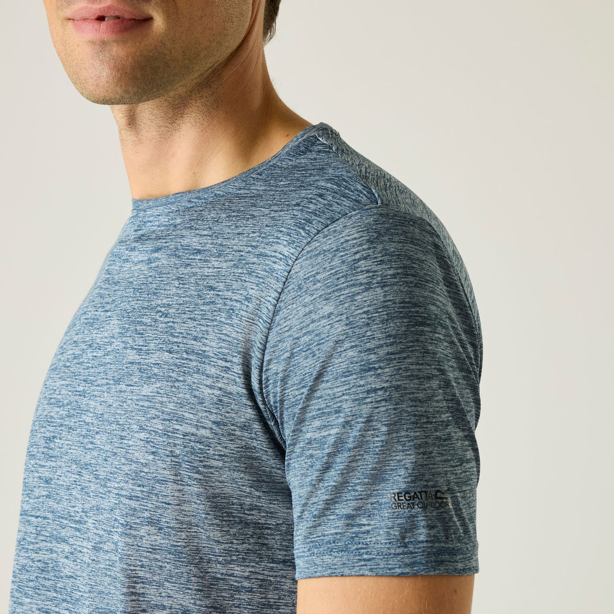 REGATTA Men's Fingal Edition Marl T-Shirt - Blue