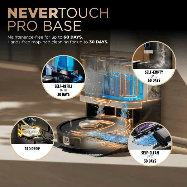 SHARK Power Detect Never Touch Pro 2-in-1 Robot Vacuum & Mop | RV2800ZEUK
