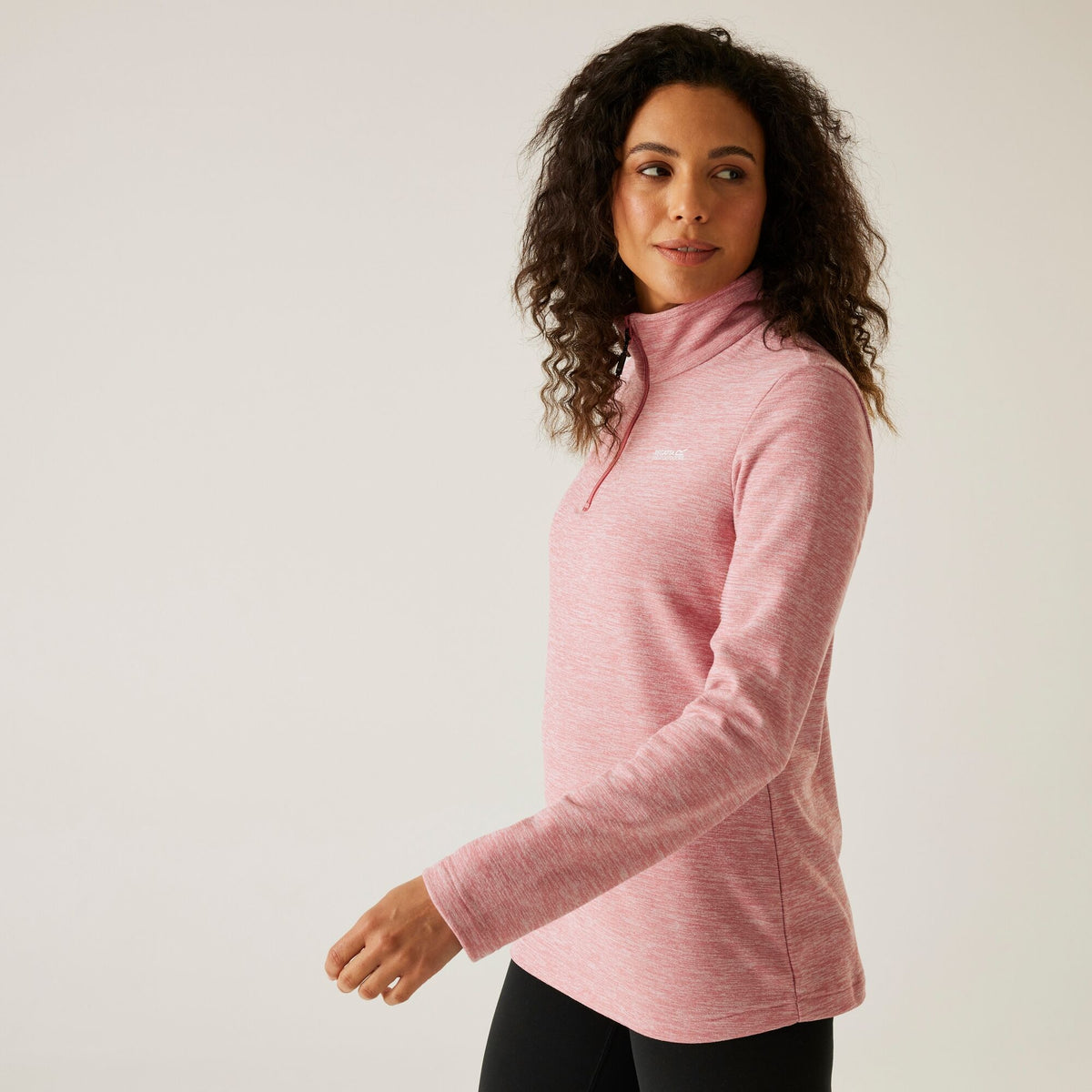 REGATTA Women's Sweetheart Marl Half Zip Fleece - Rose