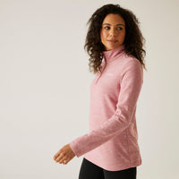 REGATTA Women's Sweetheart Marl Half Zip Fleece - Rose