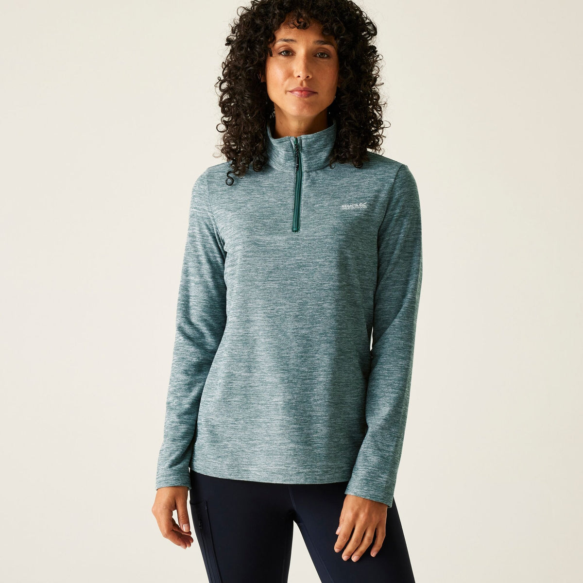 REGATTA Women's Sweetheart Marl Half Zip Fleece - Green
