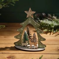 LANGS Evergreen Wood Christmas Tree Woodland Scene