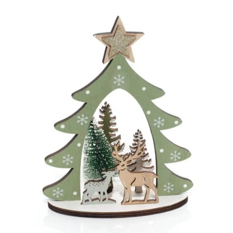 LANGS Evergreen Wood Christmas Tree Woodland Scene