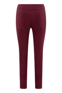 ROBELL Bella 09 Straight Fit 7/8 Trouser - Wine