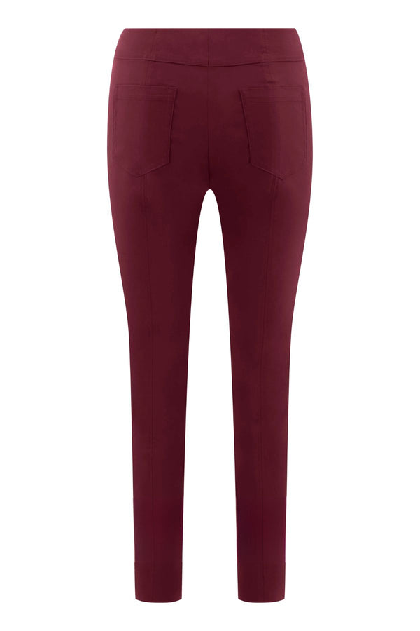 ROBELL Bella 09 Straight Fit 7/8 Trouser - Wine