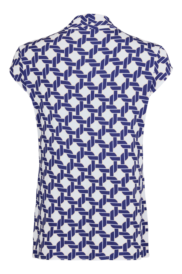 ROBELL R.O.B. Inka V-Neck Top - Navy Print