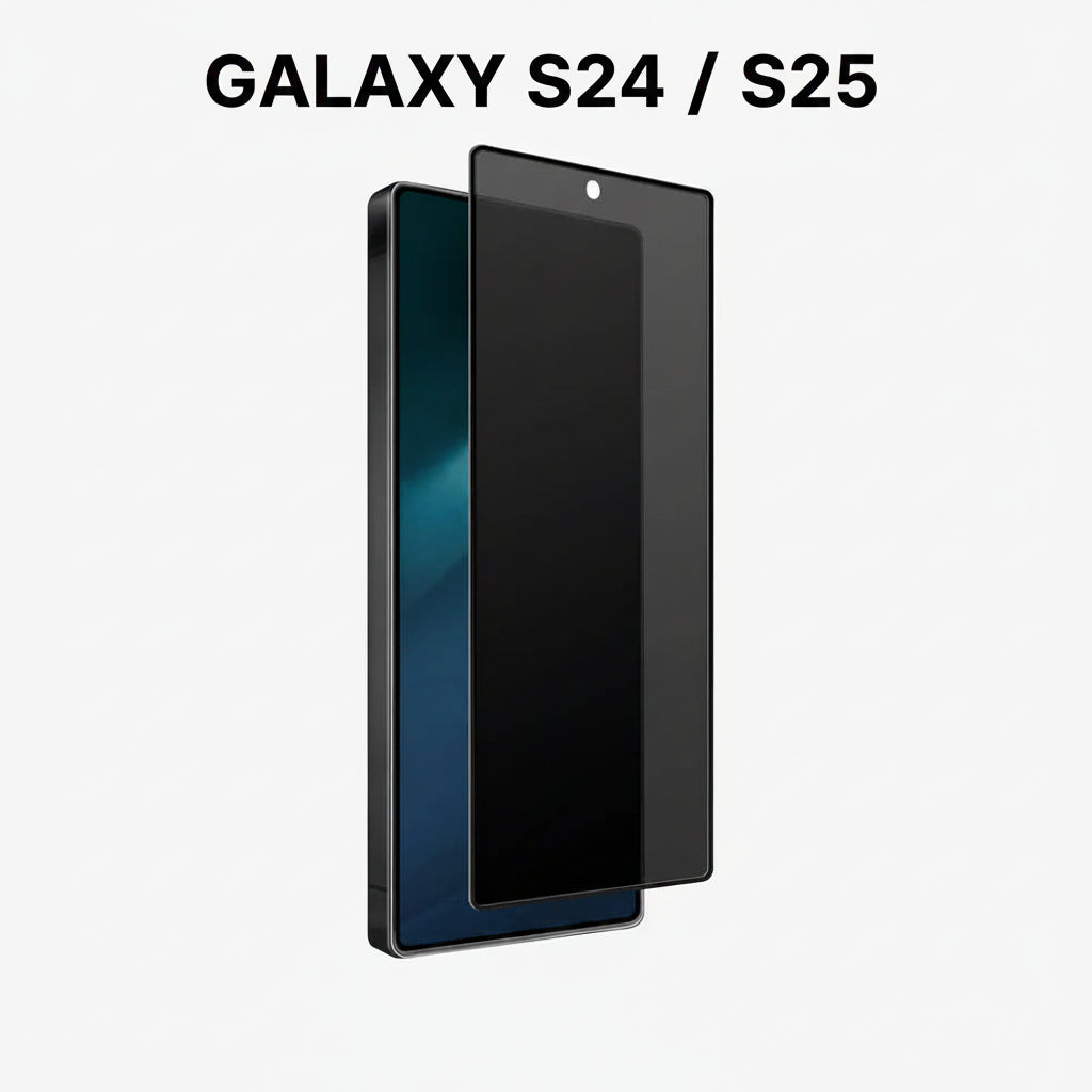Galaxy S24/S25 9D Full Tempered Glass Black