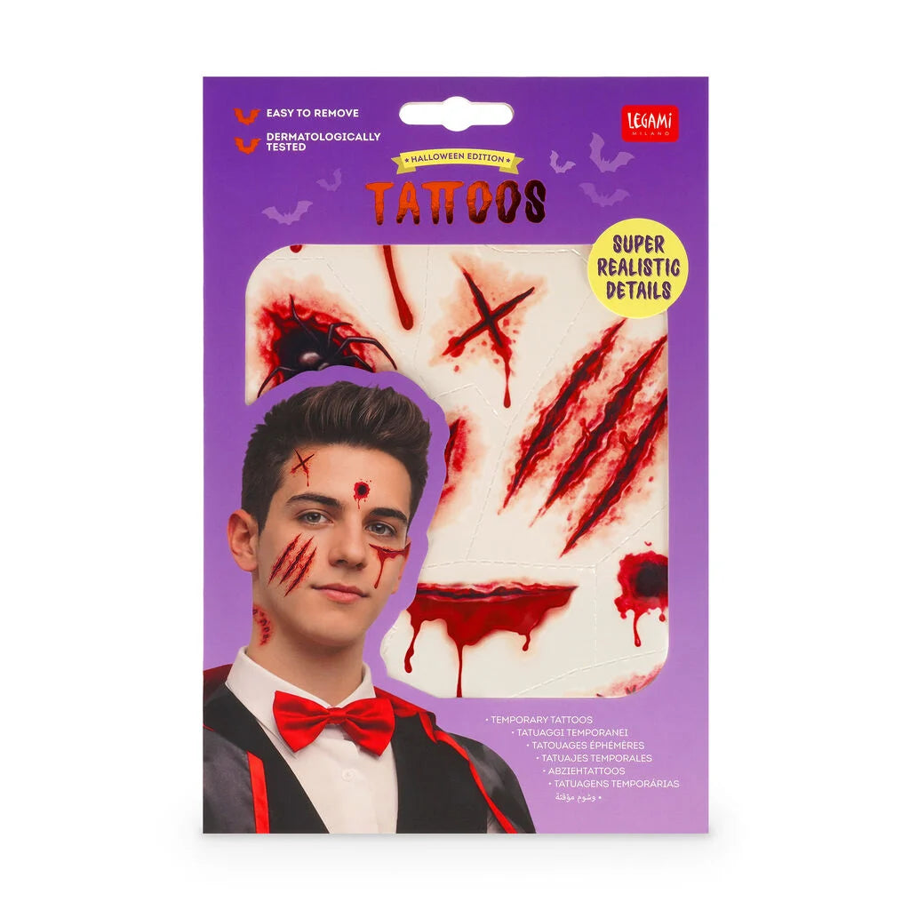 LEGAMI Temporary Halloween Face and Body Scar Tattoos