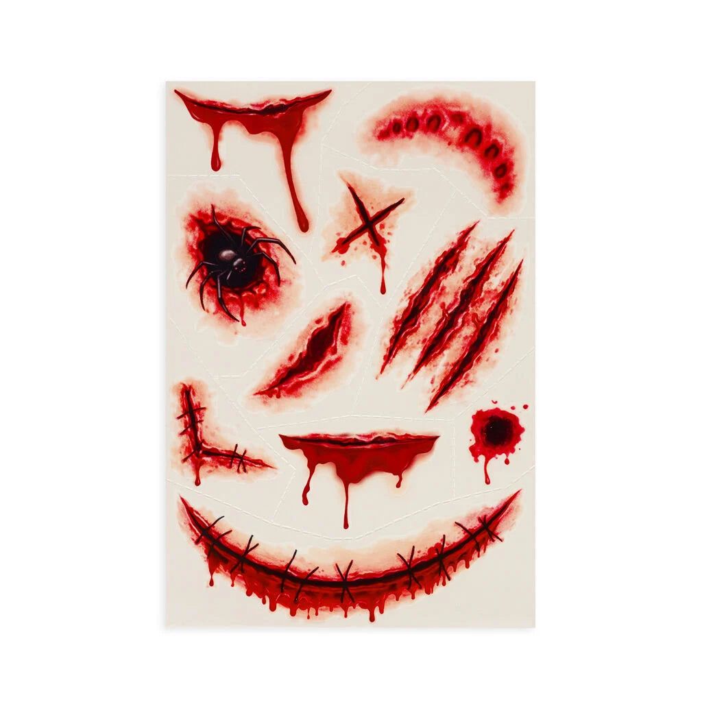 LEGAMI Temporary Halloween Face and Body Scar Tattoos