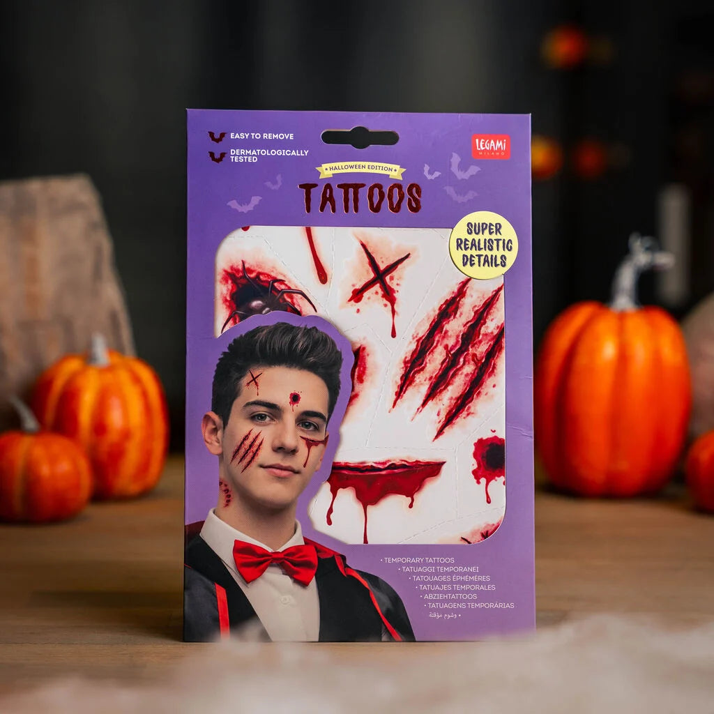 LEGAMI Temporary Halloween Face and Body Scar Tattoos