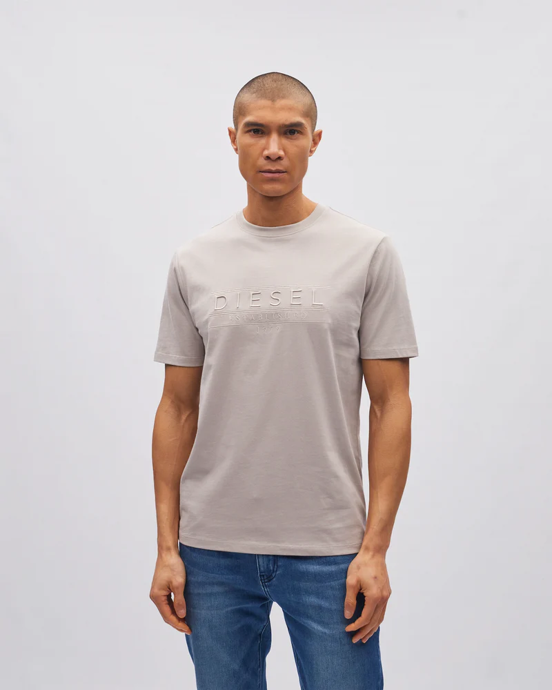 DIESEL Shay Cotton O-Neck T-Shirt - Beachcomber