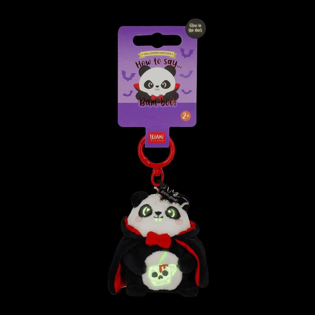LEGAMI Halloween Panda Plush Key Ring "Bam-Boo!" - Tiny Super Soft!
