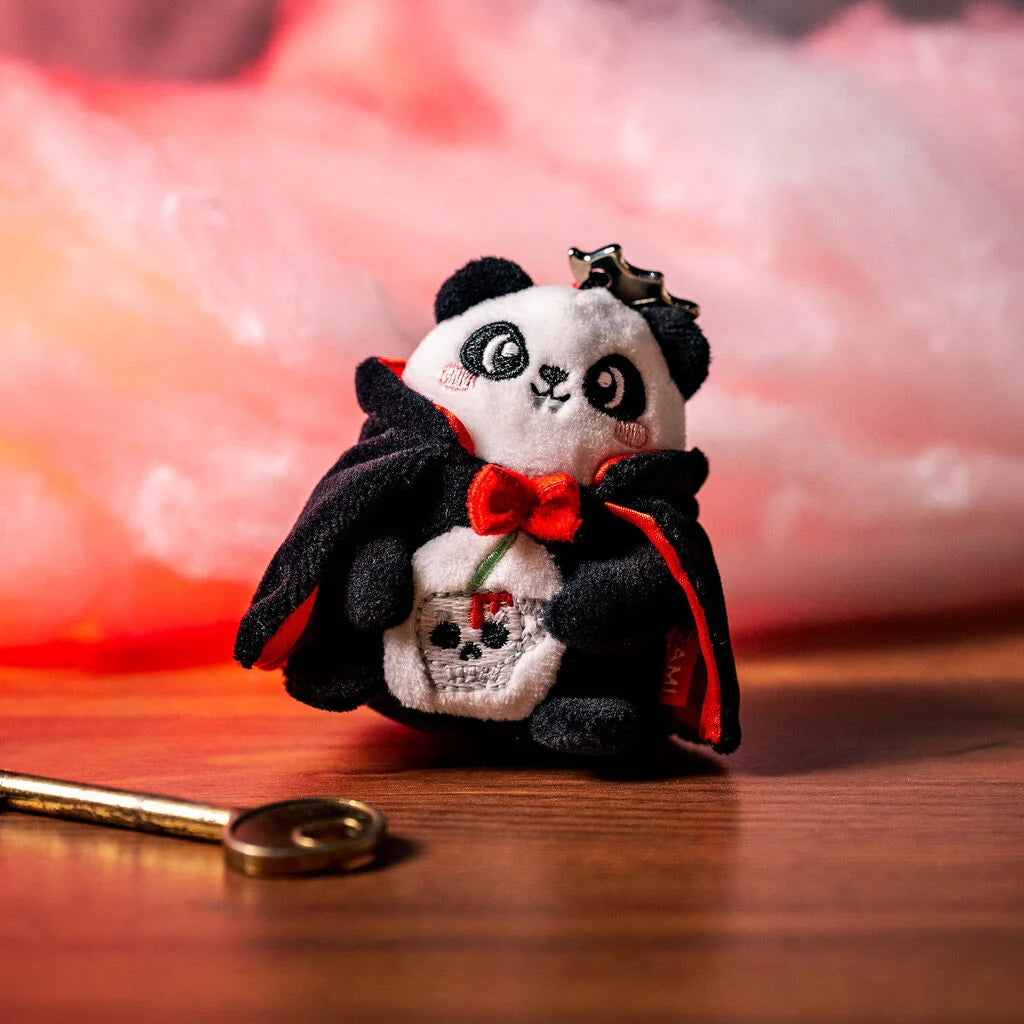 LEGAMI Halloween Panda Plush Key Ring "Bam-Boo!" - Tiny Super Soft!
