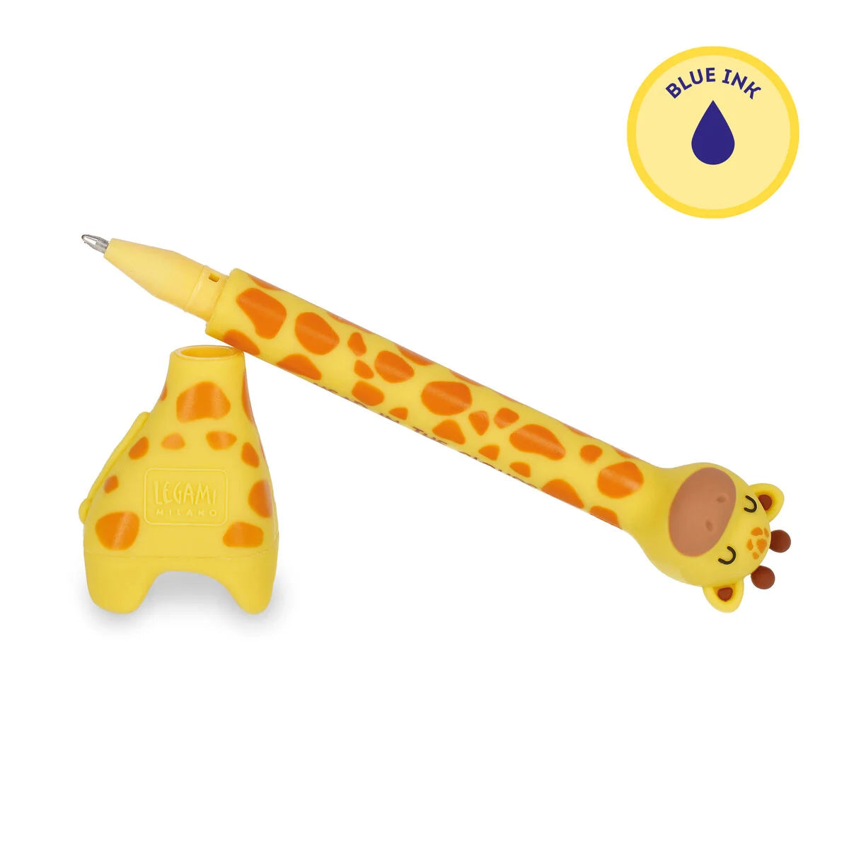 LEGAMI Ballpoint Pen with Base - Stand-Ink Ovation - Giraffe