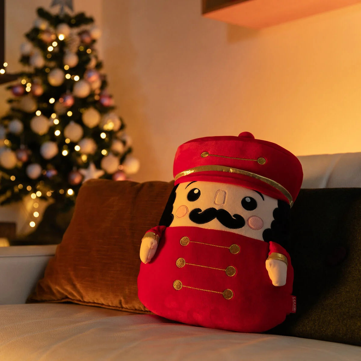 LEGAMI Christmas Nutcracker Cushion - Super Soft!