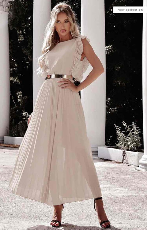 COPE CLOTHING : Long Pleated Dress