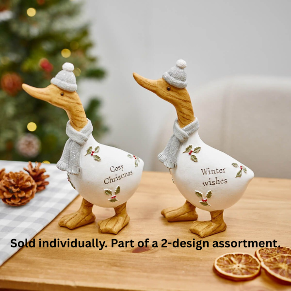 LANGS Christmas Sentiment Duck Ornament 23cm- 1Pc