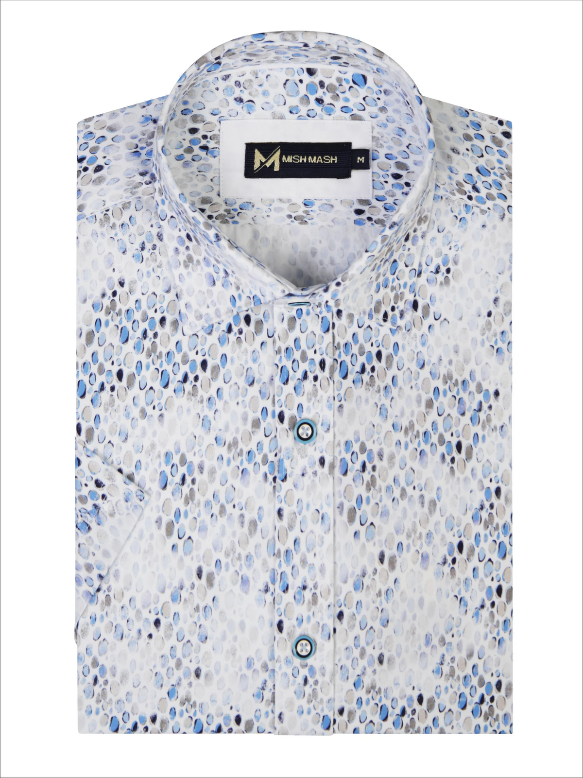 MISH MASH Seti Short Sleeve Shirt - White/Blue
