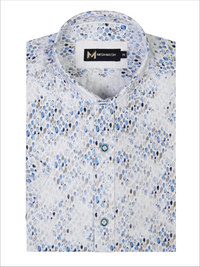 MISH MASH Seti Short Sleeve Shirt - White/Blue