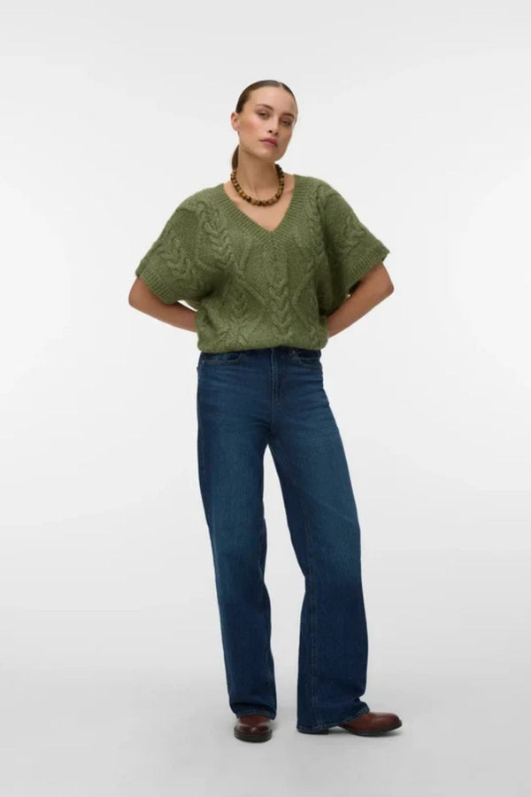 VERO MODA Sheila Sleeveless V-Neck Jumper - Green