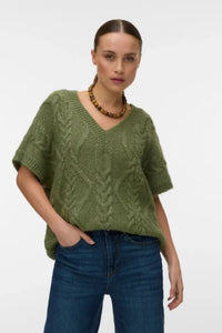 VERO MODA Sheila Sleeveless V-Neck Jumper - Green