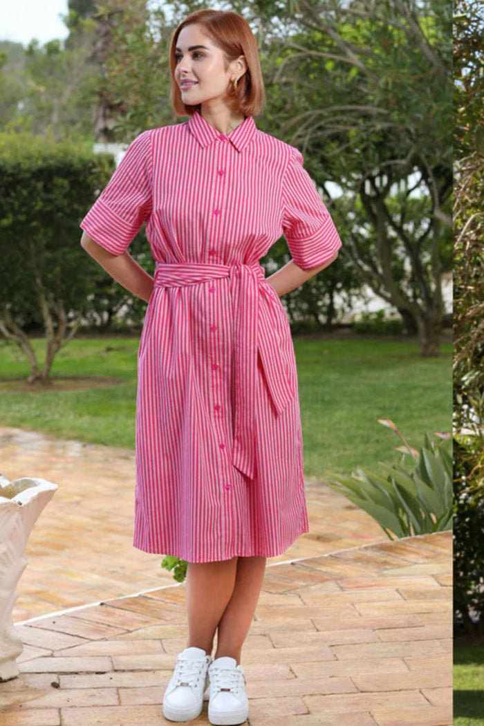 RANT & RAVE Alicia Striped Shirt Dress RANT & RAVE Alicia Striped Shirt Dress