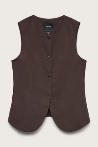 VERO MODA Sigga Waistcoat - Chocolate Brown