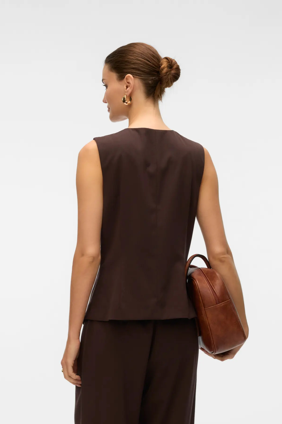 VERO MODA Sigga Waistcoat - Chocolate Brown