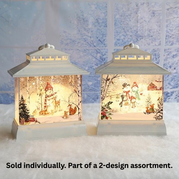 STRAITS Snowman Scene Lantern LED Water Spinner 22cm - 1Pc