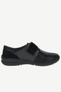 SOFTMODE Women's Daba Velcro Strap Shoes - Black