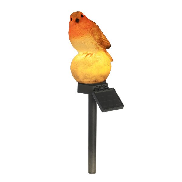 WGP Robin on Stake with Solar Light 43cm