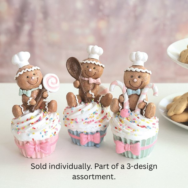 STRAITS Cupcake Gingerbread Christmas Figurines 15cm - 1 Piece