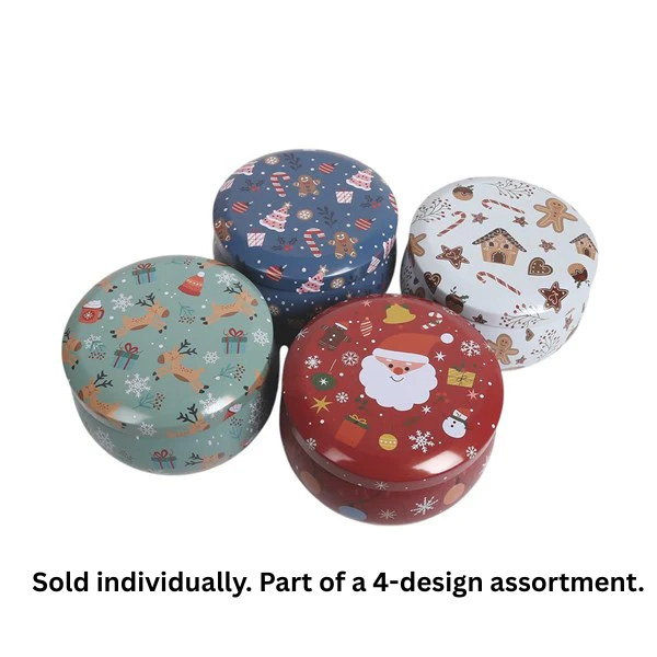 STRAITS Christmas Scented Candle Tin 6cm - 1Pc